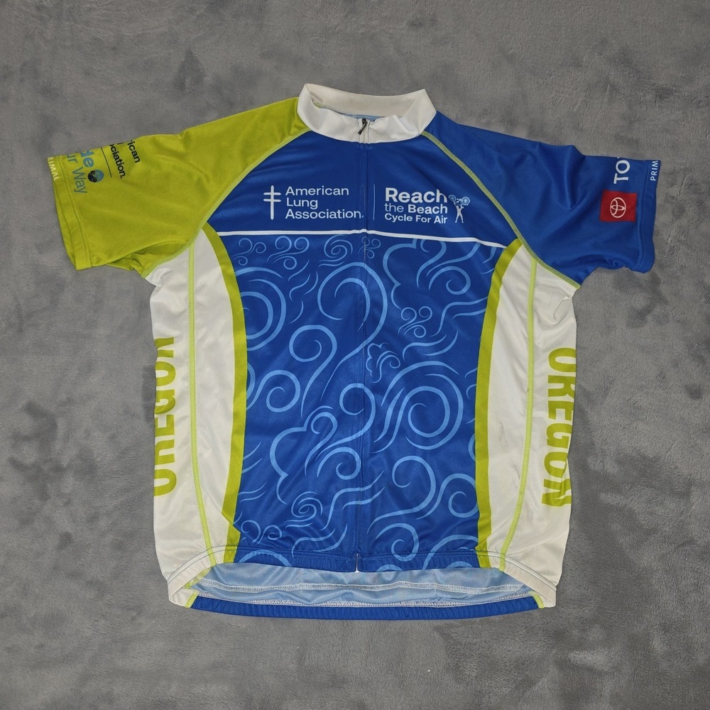 Primal Mens Cycling Jersey Full Zip Oregon Size Size X-Large XL‎ Cycle For Air